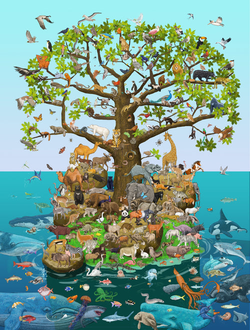 365 Animals Art Print — A1 Poster